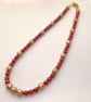 Czech Lava Red Fire Polished Bead Necklace 