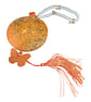 Handmade Orange & Gold Resin Hanging Ornament butterfly& Pear Tassel Decor