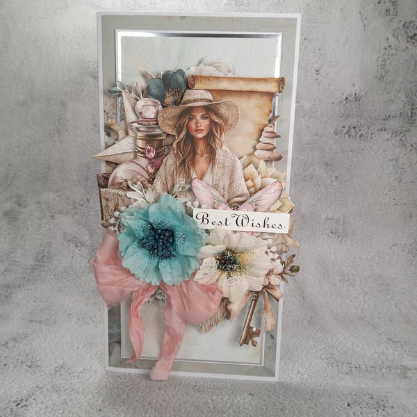 Best Wishes Handmade Card (A)