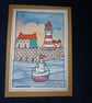 Quirky art, handmade paper collage Seaside postcards perfect for sending a smile - Image 2