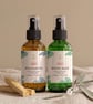 Sage & Palo Santo Cleansing Spray Set, 100% Natural Energy Cleansing Duo, Smokel