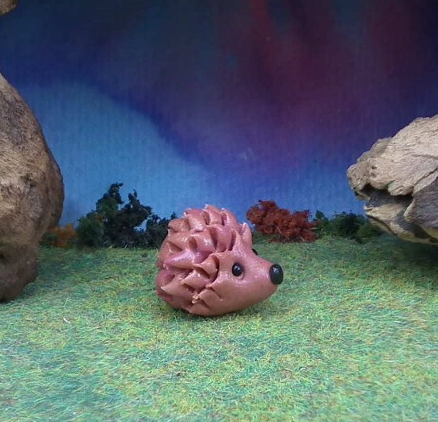 High'n'Over Baby Hedgehog 'Hesta' OOAK Sculpt by Ann Galvin Gnome Village