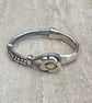 Women's Leather Bracelet, Silver Plated Boho Cuff Bracelet - Image 4
