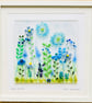 Stunning fused glass blue meadow picture  - Image 3