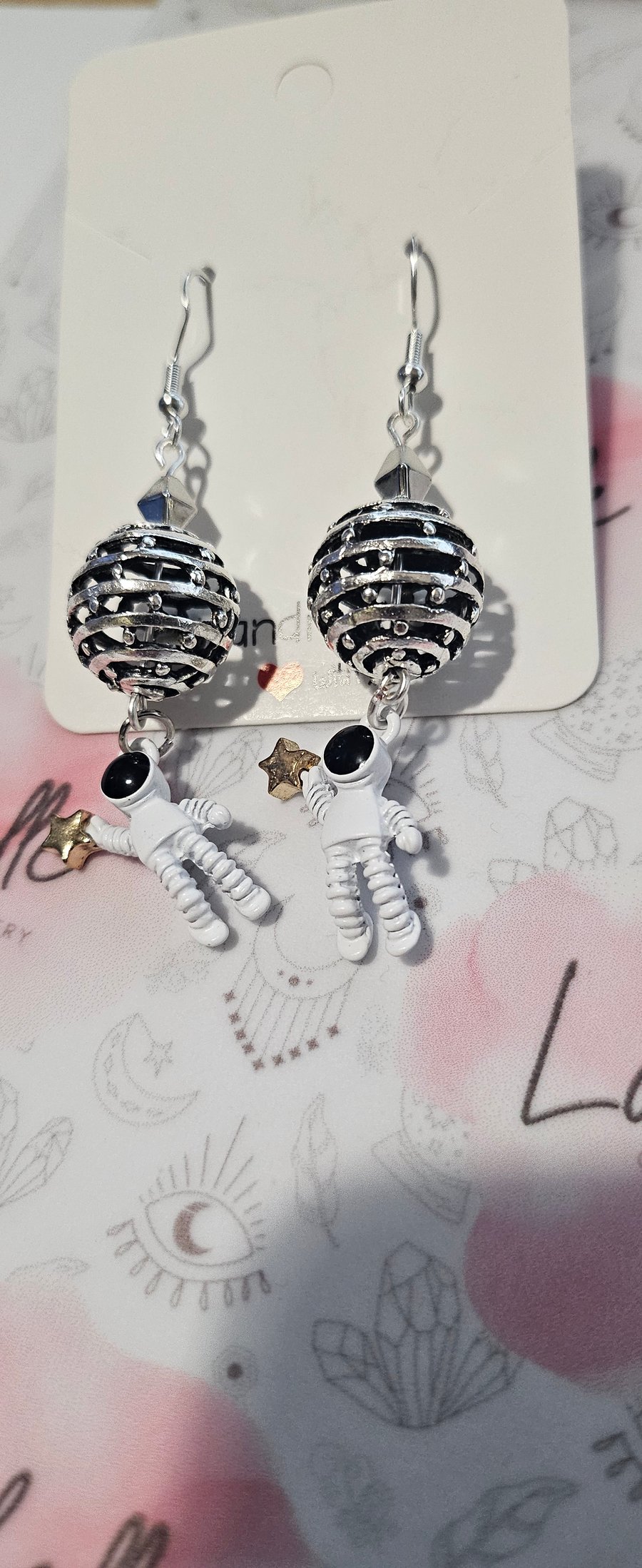 Orbit Tibetan Silver Spaceman Earrings
