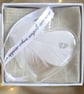 Baby Memorial Feather Bauble, Baby Feet Heart Glass Christmas Ornament, Remembra - Image 8