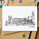 Hartlepool Skyline Greetings Card