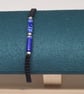 Men's Lapis Lazuli Bracelet Adjustable Black Nylon Cord Stainless Steel - Image 7