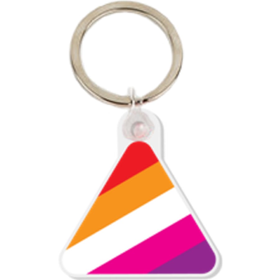 Lesbian Pride Acrylic Triangle Keyring