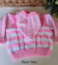 Designer Baby Girls Hooded Jacket Hand Knitted  9 - 18 months size - Image 4