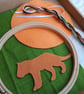 Craft kit - Tiger Roar hand appliqued and embroidered hoop picture - Image 8