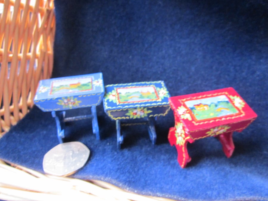 12th scale traditional Narrowboat stool