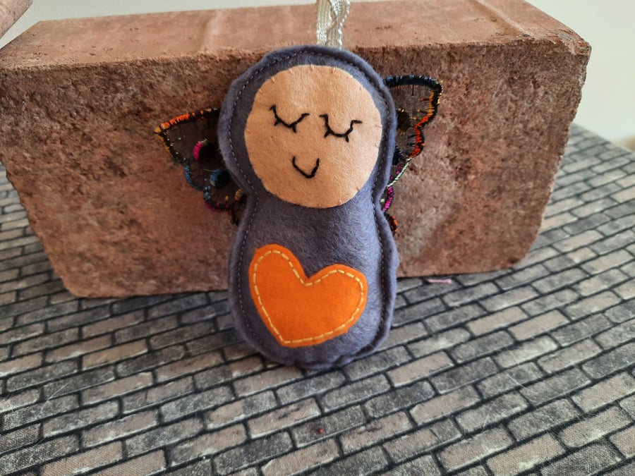 Lavender Purple Angel Lavender Bag - Heart Embellishment