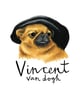 Vincent van Dogh - Pug - Postcard - A6 Print - Image 4