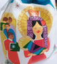 Christmas Gift Bag - Nativity reusable fabric mini sack - Image 5