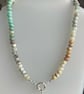 Amazonite & Jasper Hand Knotted Beaded Gemstone Necklace - Image 5