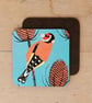 Coaster, Bird Coaster, Goldfinch Coaster 