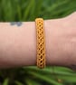Adjustable Macrame bracelet - Yellow Gold Bracelet  - Image 2