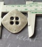 22.4mm 36L Square Antique Silver Buttons - Image 4