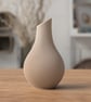 Shizu Japandi Ribbed Vase, Modern Scandinavian Minimalist Decor