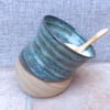 Salt pig cellar or holder hand thrown  stoneware wheelthrown pottery handmade 