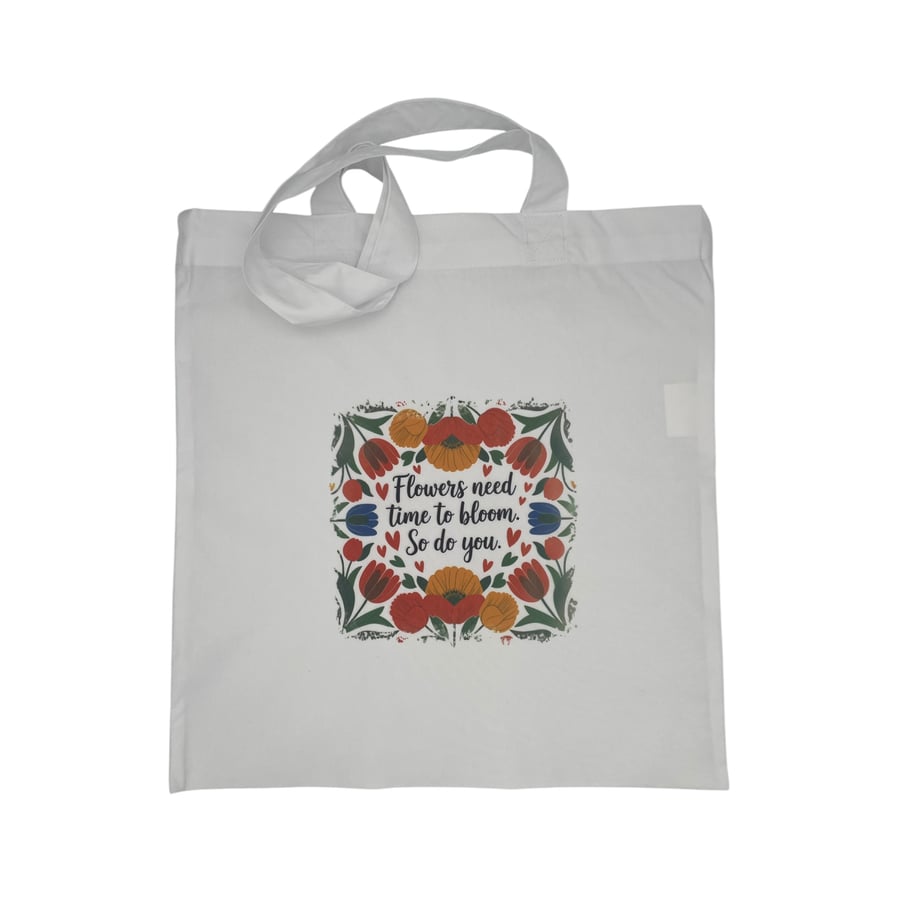 Inspirational Floral Tote Bag