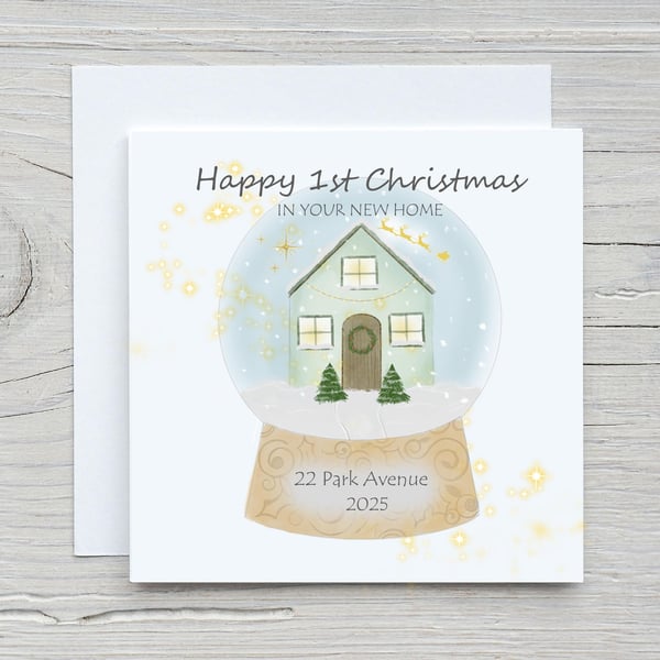 Personalised New Home Christmas Card,1st Christmas in new home