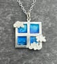 Enamel Pendant, cloud pendant, through the window, enamel jewellery, enamel,  - Image 5
