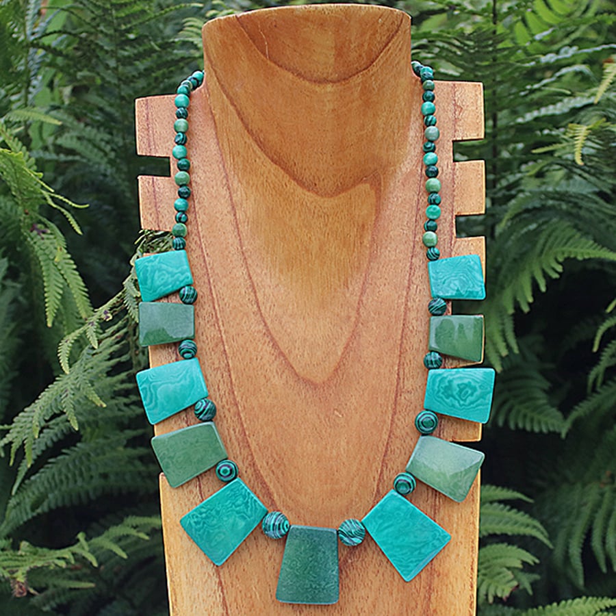 African Greens Necklace