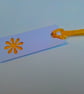 gift tags.  yellow flower gift tags. 10 gift tags. Ref 169.  - Image 4