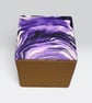 Purple Square Plant Pot - 10 cm Unique Violet Marbled Planter - Image 4