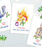 Robin Christmas Card, personalised message and names, 2 sizes - Image 3