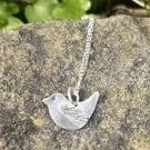 Handmade Sterling Silver 925 Bird Pendant Necklace & Chain