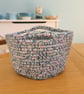 Summer seconds - Crochet project bag in blue and pink yarns
