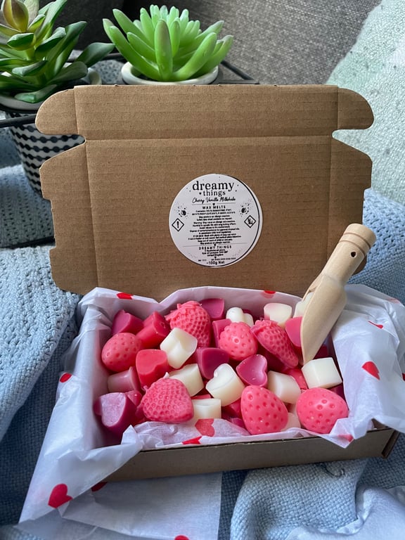 Cherry vanilla milkshake scented handmade wax melts