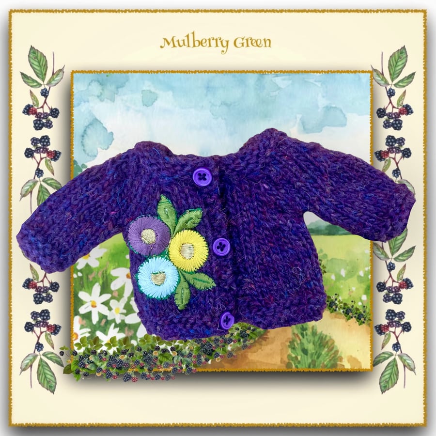 Purple Flower Cardigan 