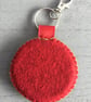 Hand Embroidered Garden Hedgehog Keyring or Bag Charm  - Image 3