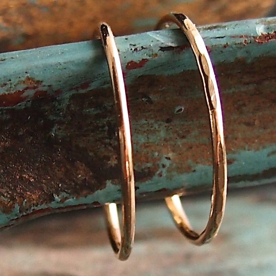 Two Skinny 9ct Gold Rings