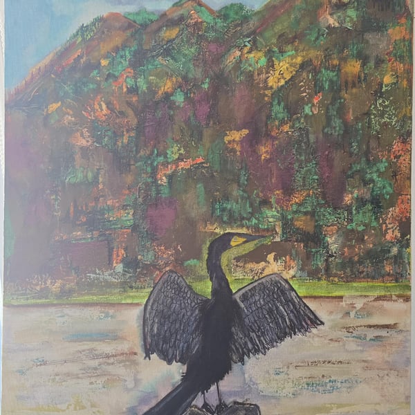 Wings of freedom - mixed media on A2 canvas board