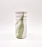 Handmade Ceramic Vase - White and Green  - Image 3