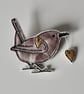 'Jenny Wren' -  Handmade Brooch - Image 5