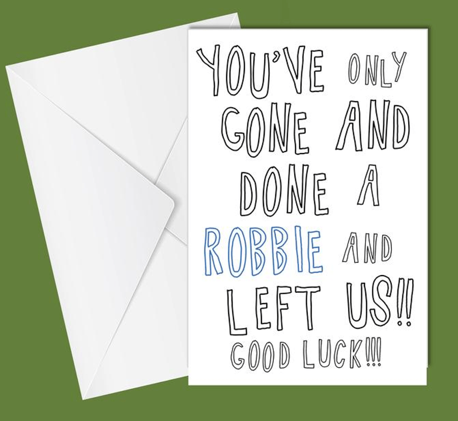Funny leaving card, farewell card, Retirement, Take That