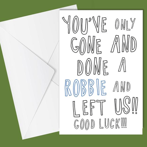 Funny leaving card, farewell card, Retirement, Take That