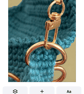 Handmade Floral Crochet Crossbody Bag with Gold Coloured Chain Removable & Snap  - Image 6
