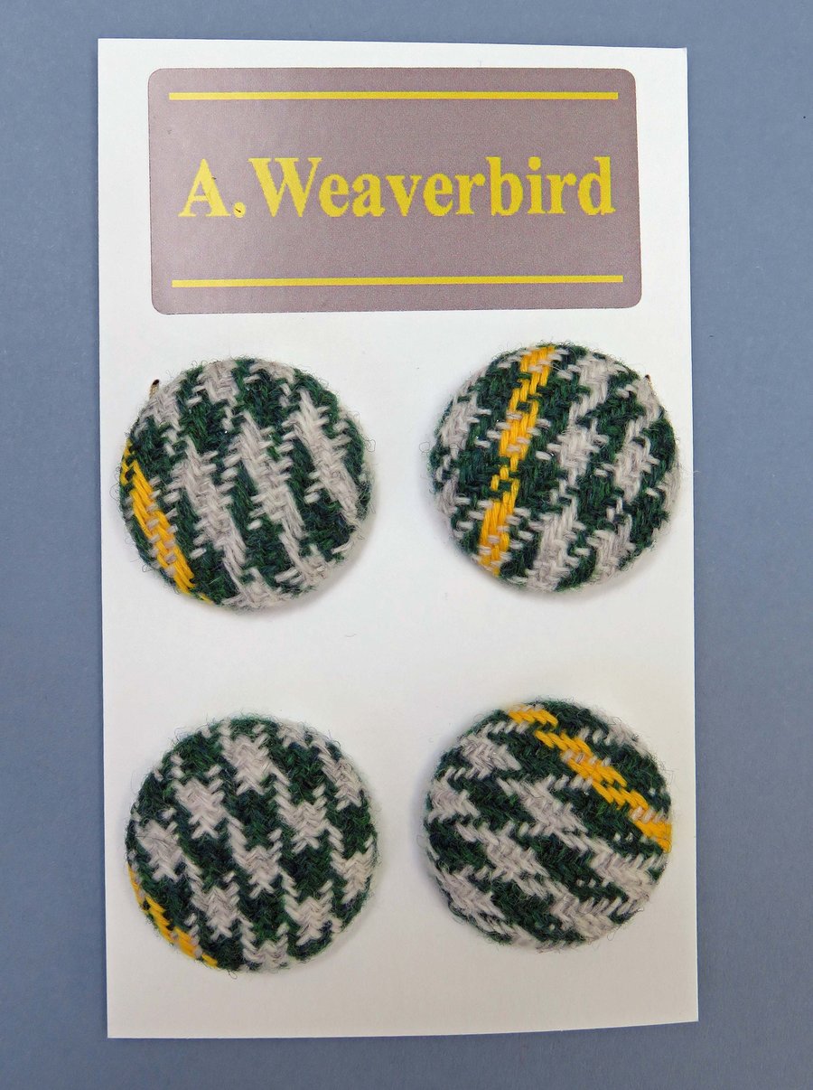 Green Striped Buttons