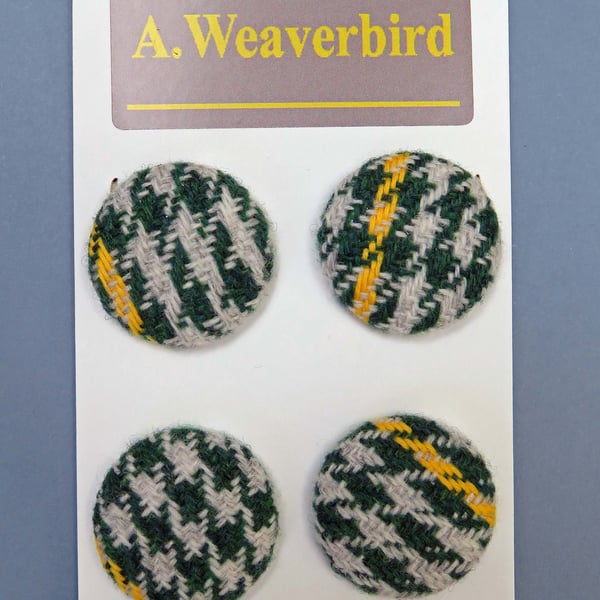 Green Striped Buttons