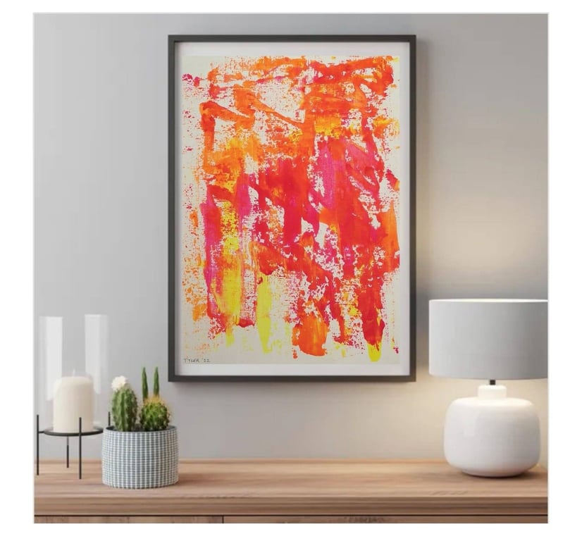 Sun is shining - mixed media on a3 paper