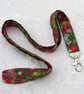 Liberty Tana Lawn lanyard, with swivel lobster clip, floral, badge holder - Image 1