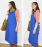 Printers Work Apron with Adjustable Crossback Straps, 3 Pockets. Blue No24 - Image 3