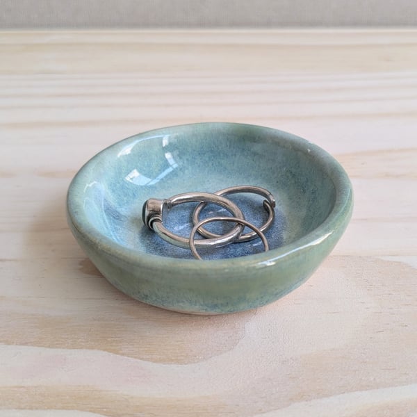 Summer Seconds Small ring dish blue and green